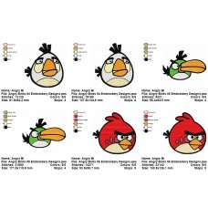Package 3 Angry Birds 02 Embroidery Designs